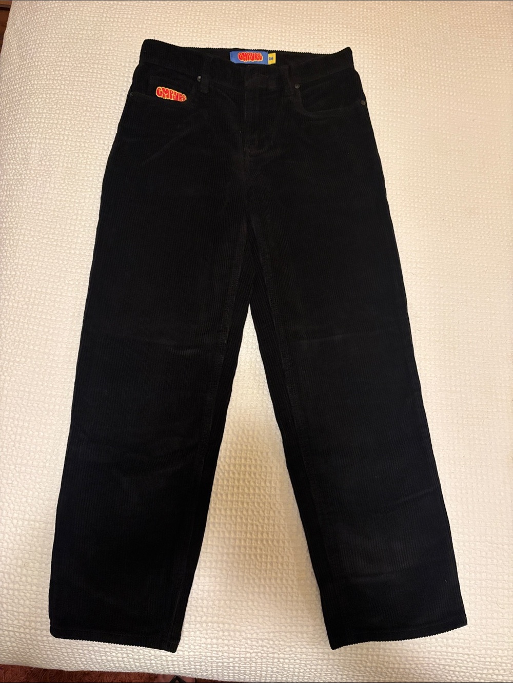 Empyre Black Corduroy Relaxed Trousers
